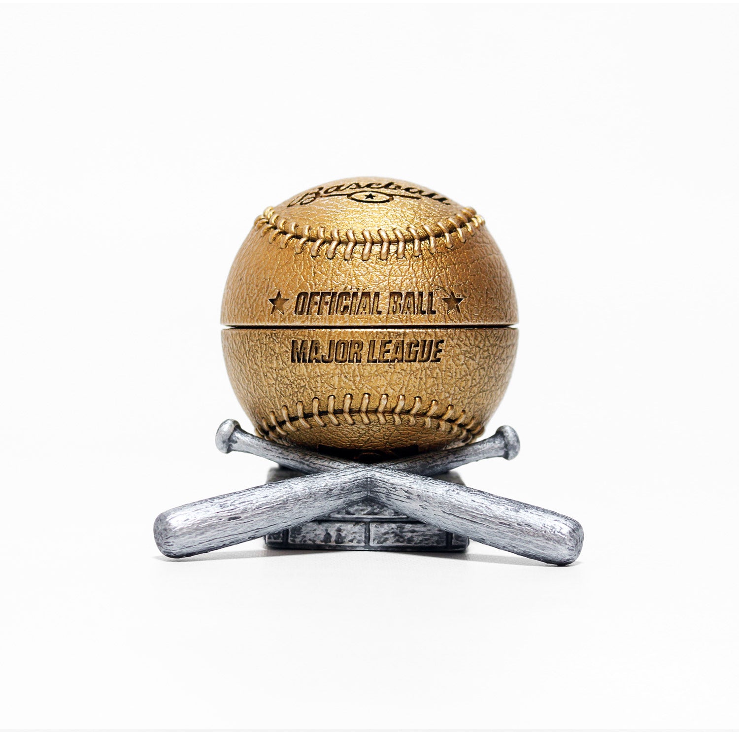 all-groups Front view of Baseball Ring Box showing detailed design