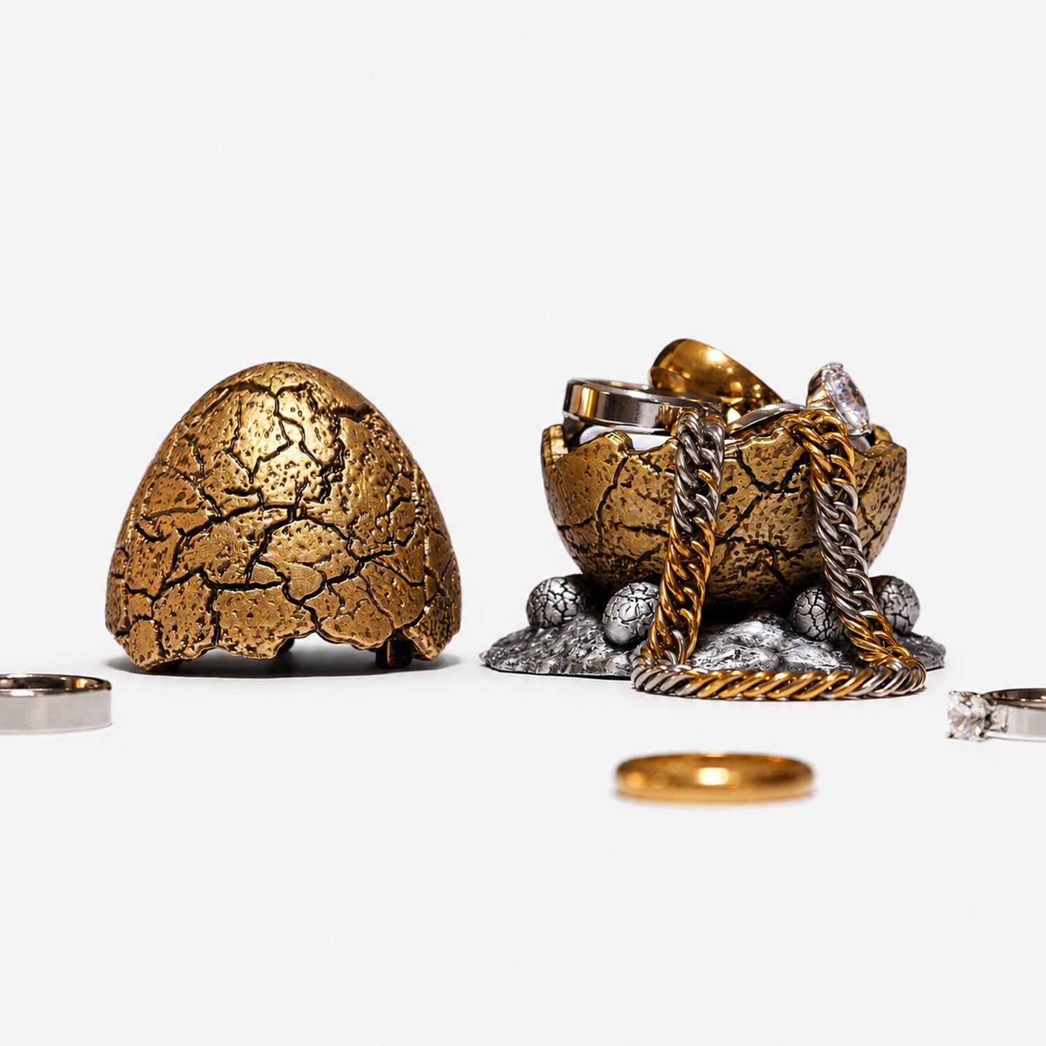 all-groups Dinosaur Egg Ring Box with the interchangeable insert jewel case