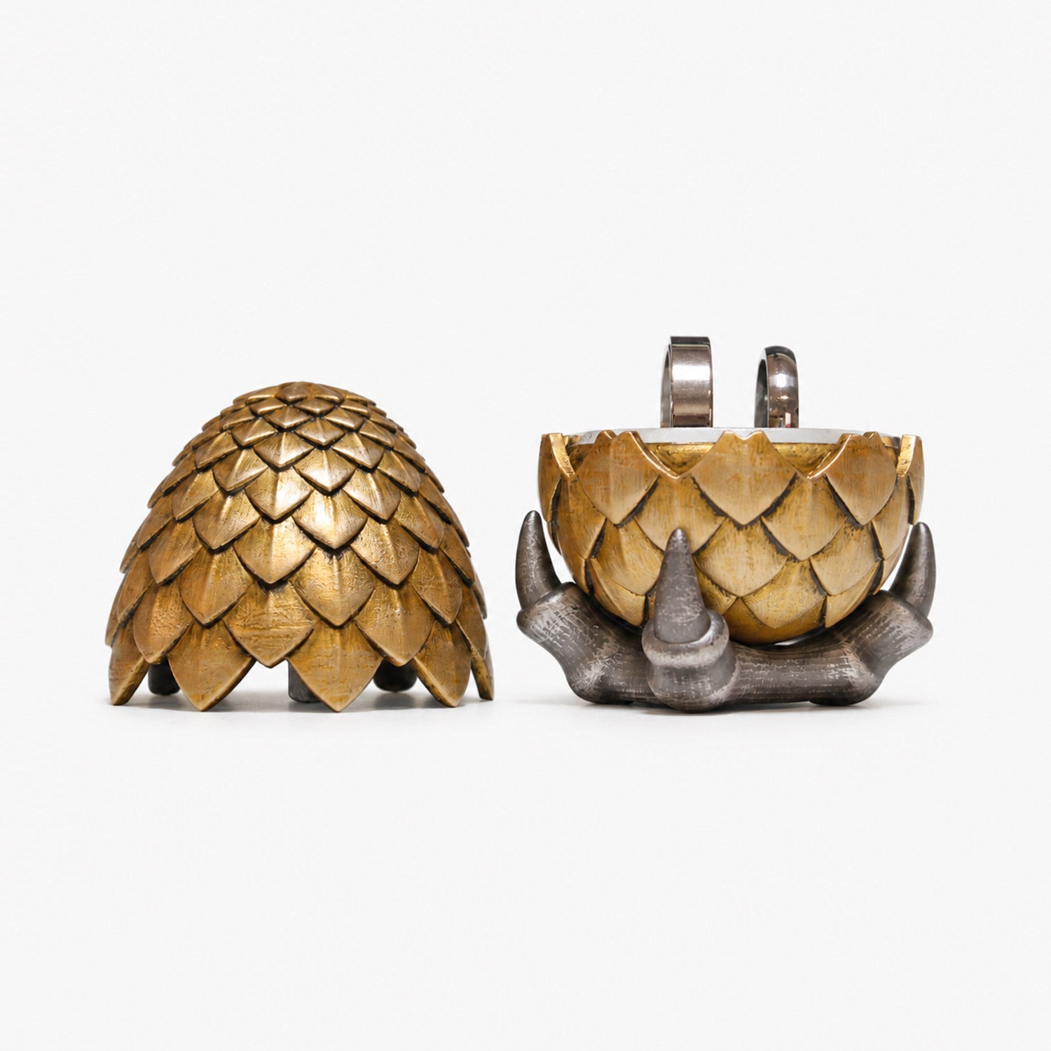 all-groups Dragon Egg Ring Box open with a double white insert