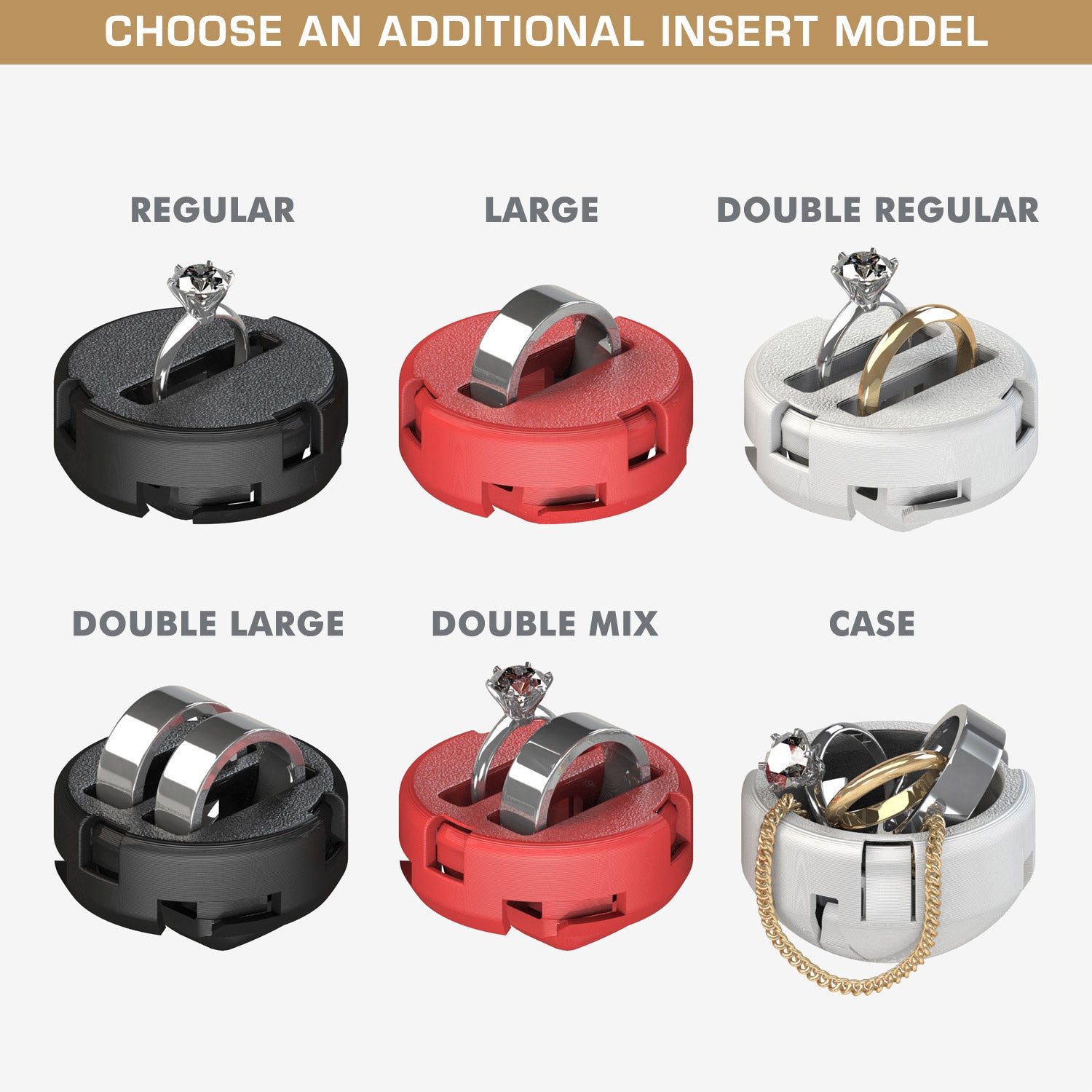 all-groups Ring Box all six inserts models available