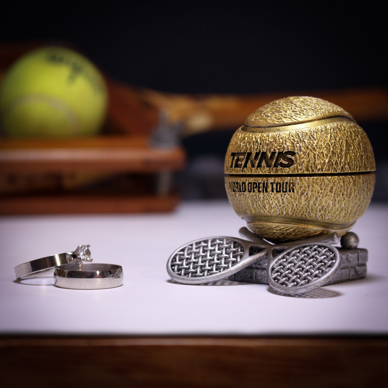 all-groups Front view of Tennis Ball Ring Box in Cinematic Scenario