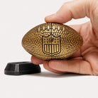 all-groups Front view of NFL American Football Ring Box showing detailed design in hand