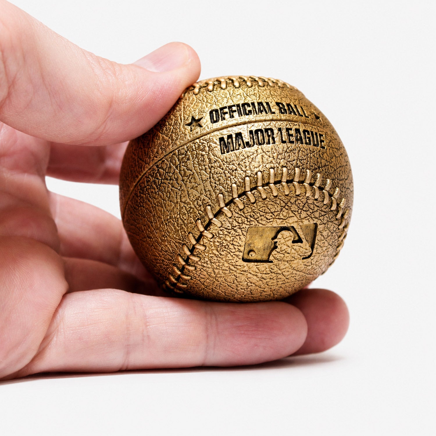 all-groups Front view of Baseball Ring Box showing detailed design in hand