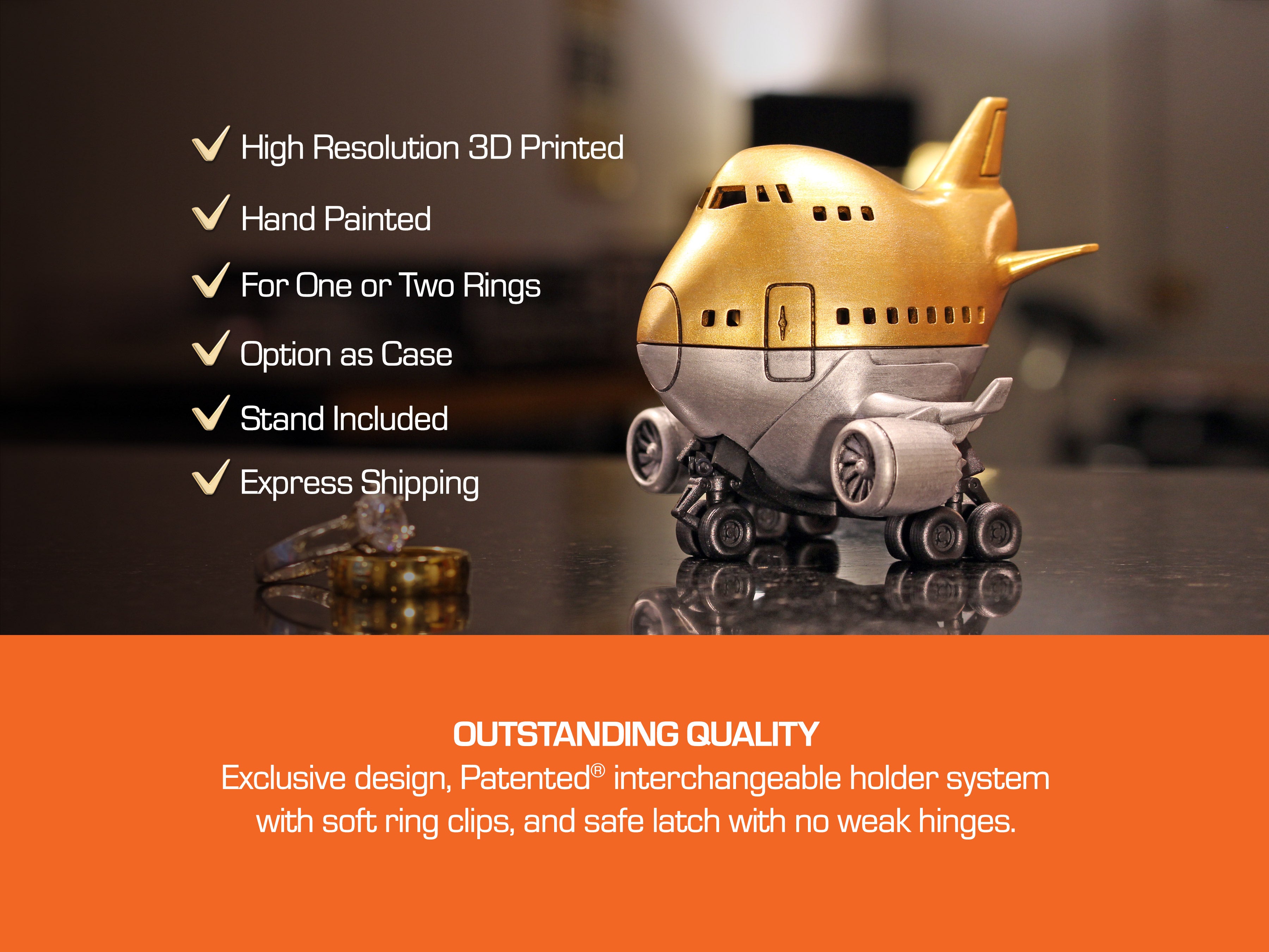 Boeing 747 Airplane Ring Box