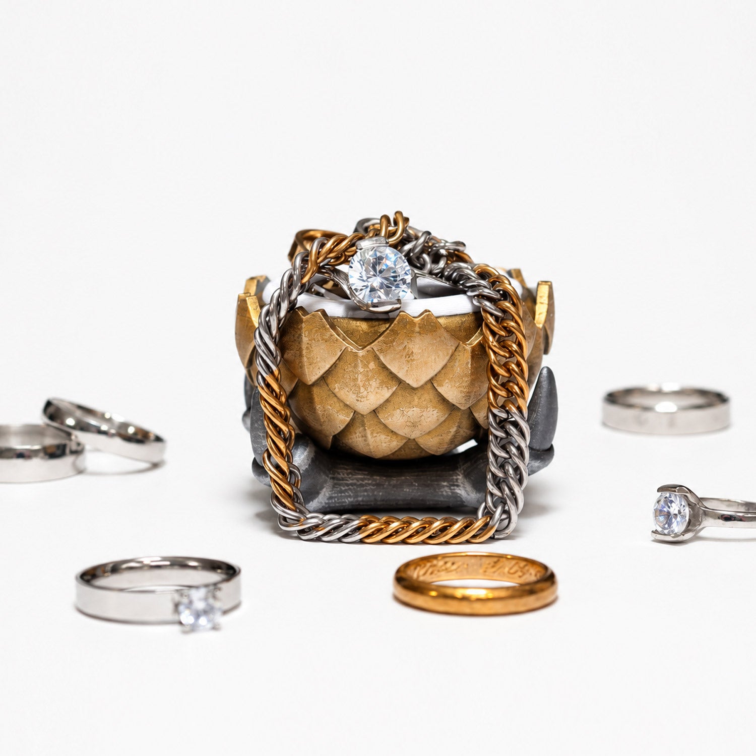 all-groups Dragon Egg Ring Box with the interchangeable insert jewel case